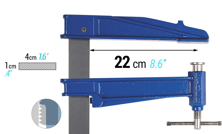 Tornillo de apriete sistema émbolo alcance especial