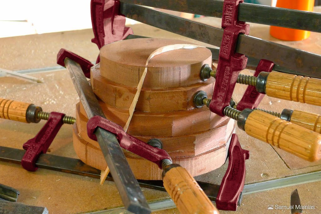 Tornillo apriete Marqueteria Mango Madera