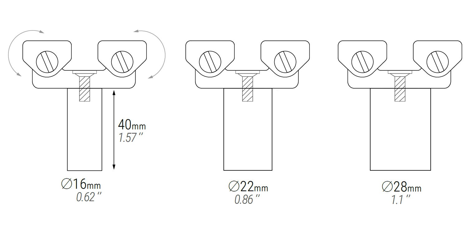 TCP- Adaptador para Tubos con barra