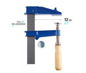 Tornillo de apriete Mango Madera 