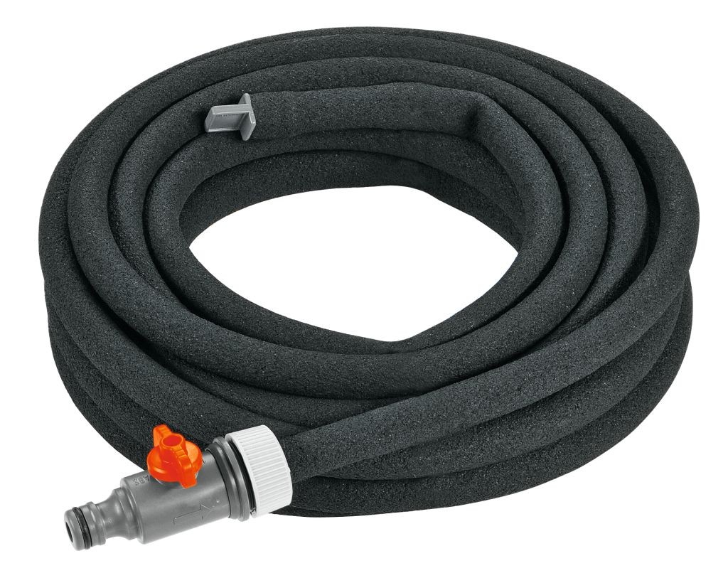 Manguera de riego por goteo equipada