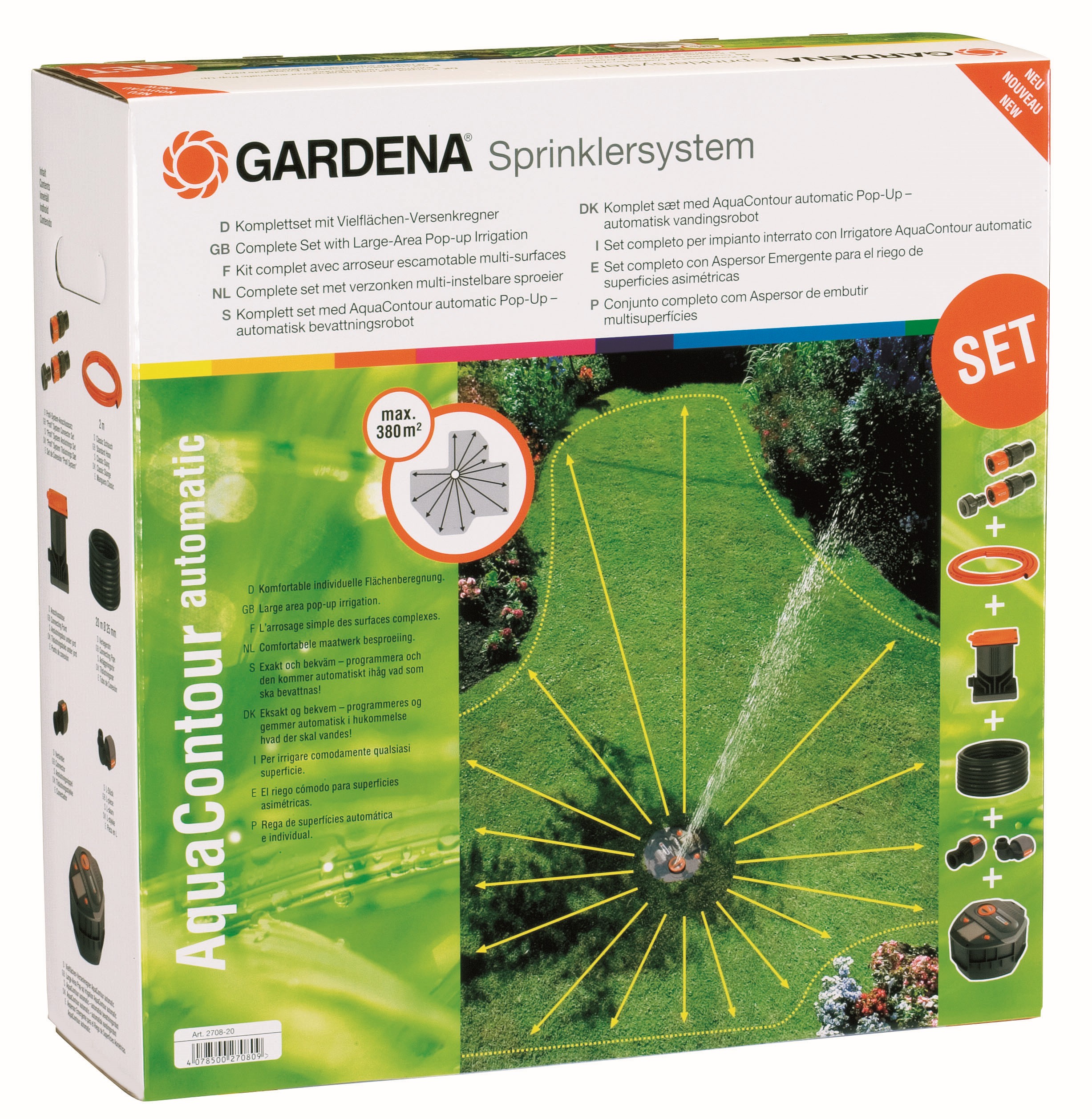 Kit completo con aspersor emergente AquaContour automatic