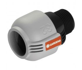 Conector de 32 mm y rosca macho de 1