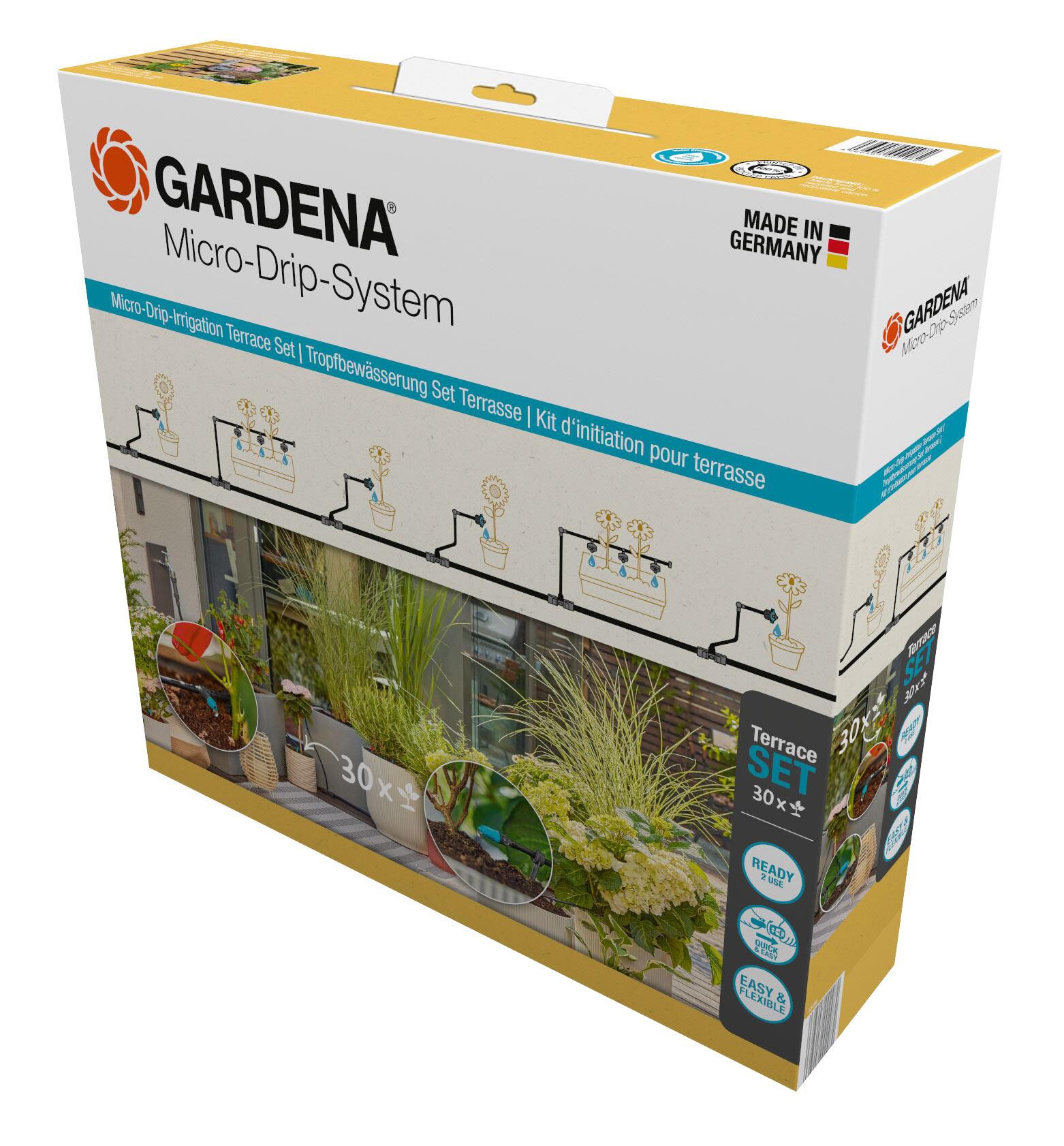 Conjunto de terraza de riego por micro-drip (30 plantas)