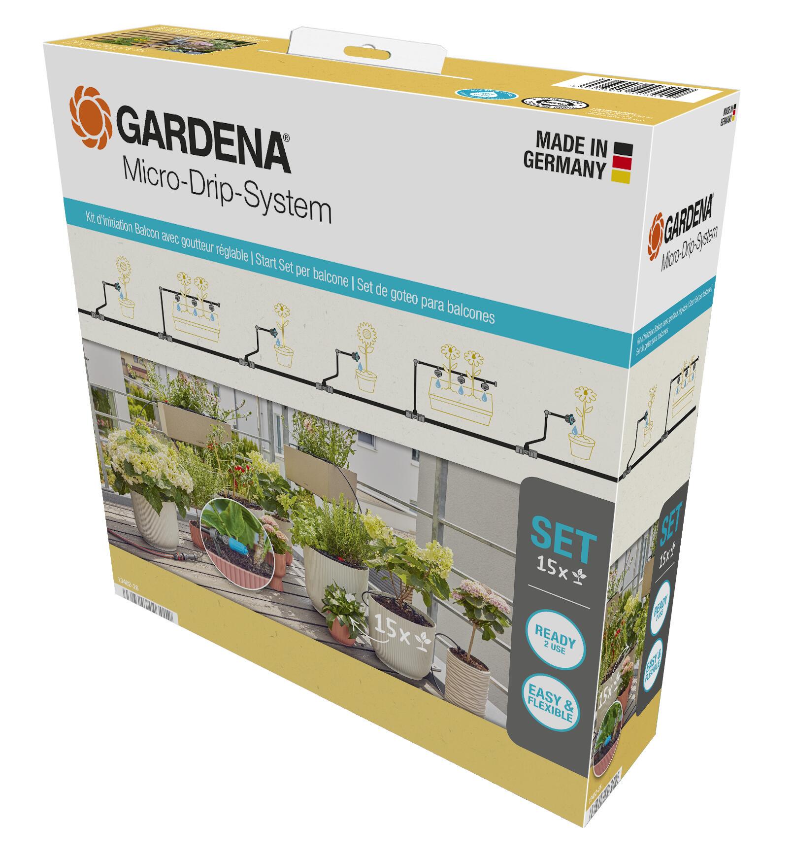 Set Balcones Micro-Drip por Goteo Premium (15 plantas)