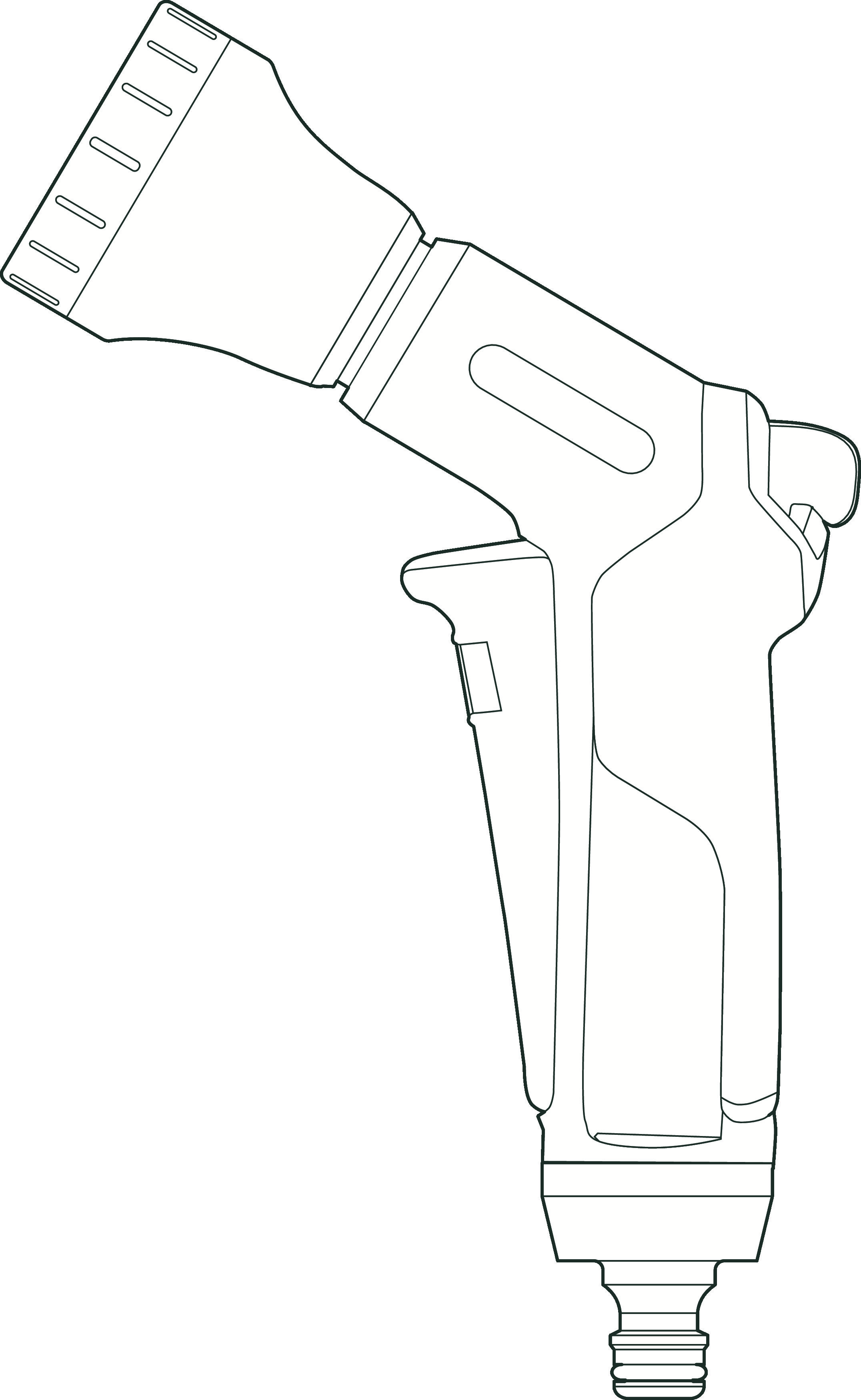 Pistola rociadora de riego multichorro Classic. Blister