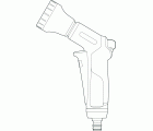 Pistola rociadora de riego multichorro Classic. Blister