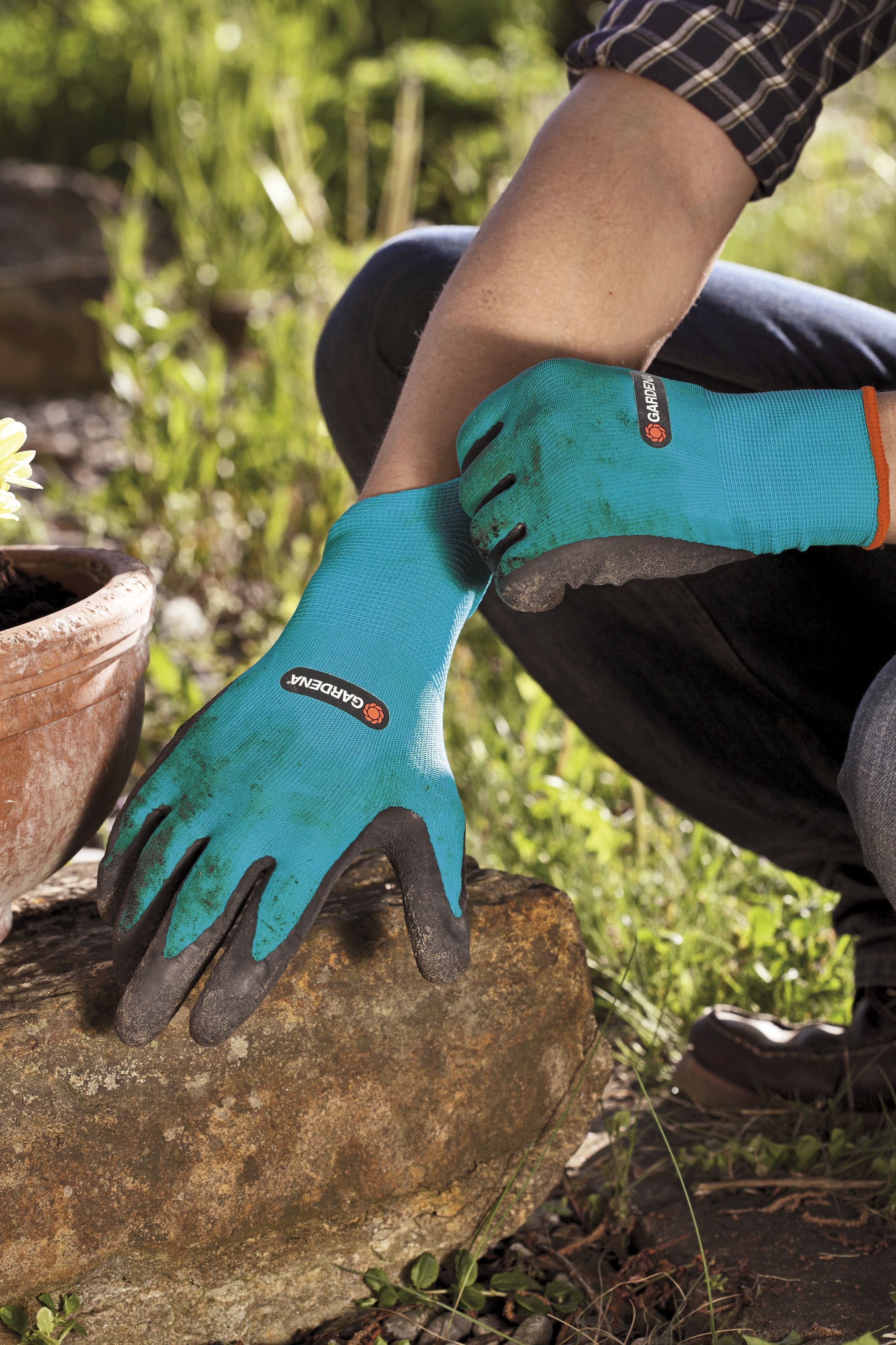 Guantes para plantar y trabajar la tierra. Talla 7 / S