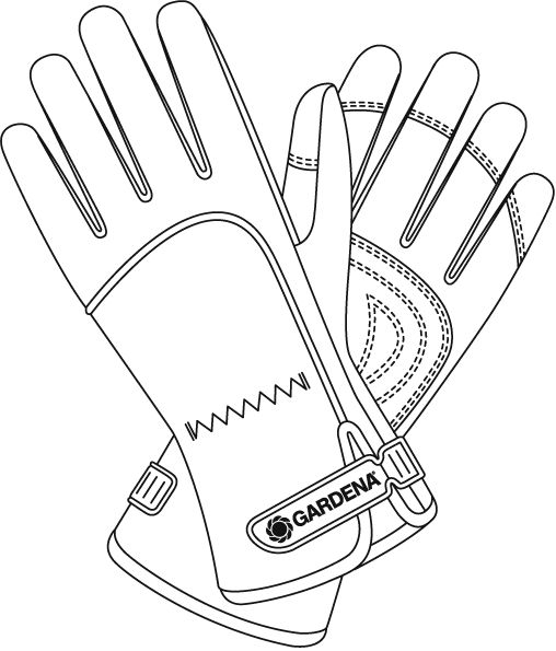 Guantes para el cuidado de arbustos GARDENA. Talla 7 / S