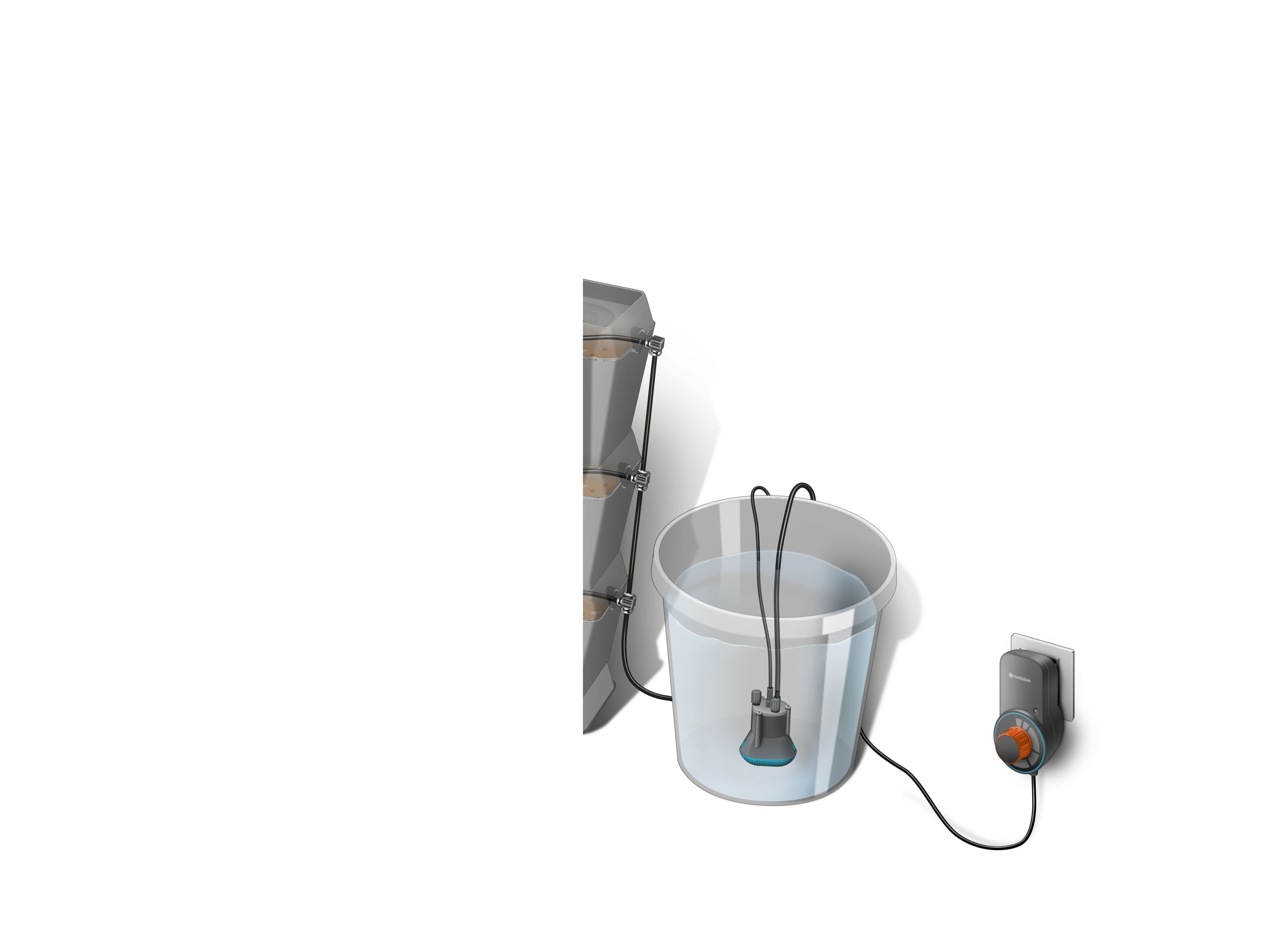 NatureUp! Set de Extensión de Riego Depósito de agua