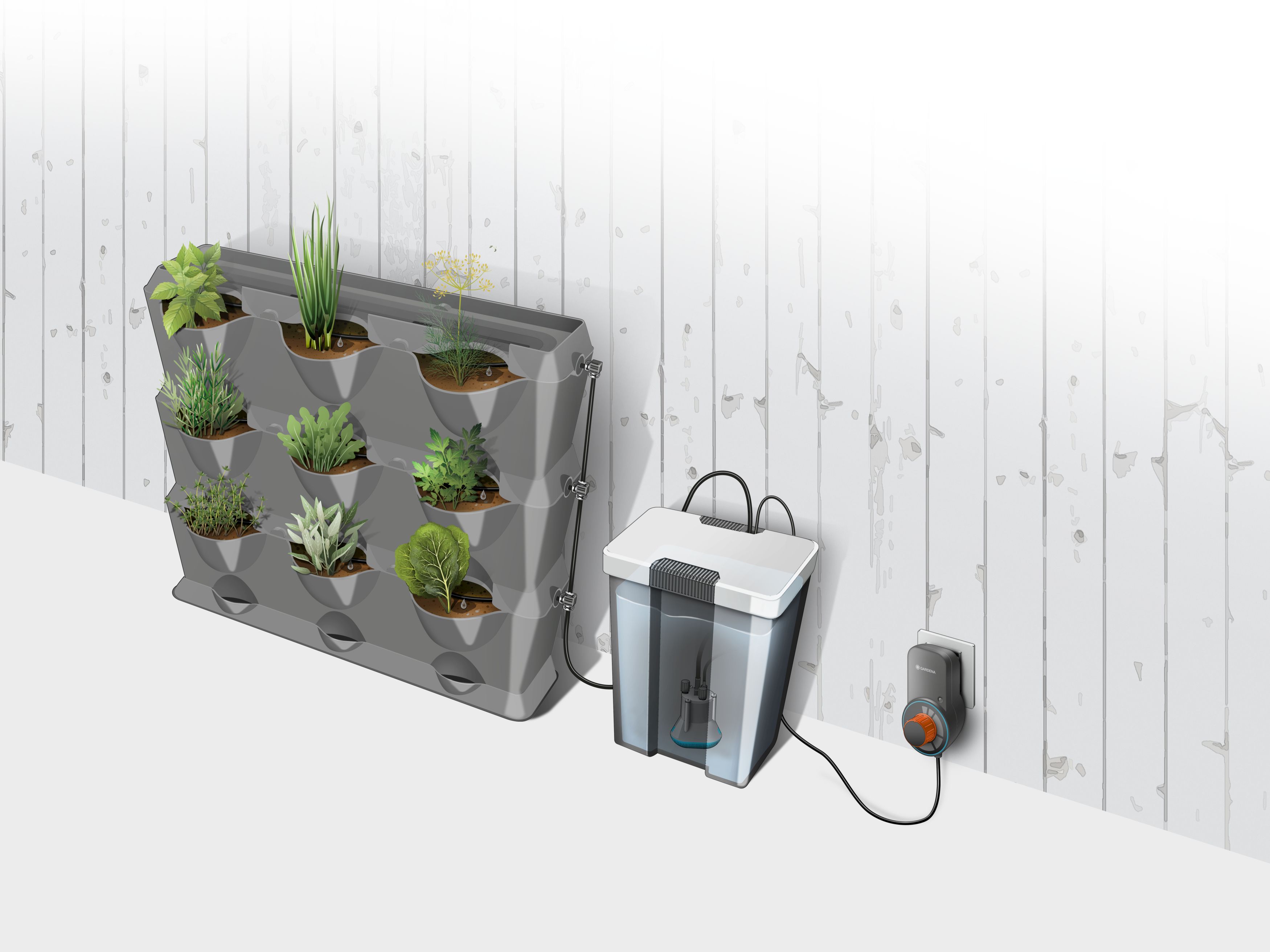 NatureUp! Set de Extensión de Riego Depósito de agua