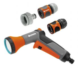 Set pistola de ducha con conexiones. Blister