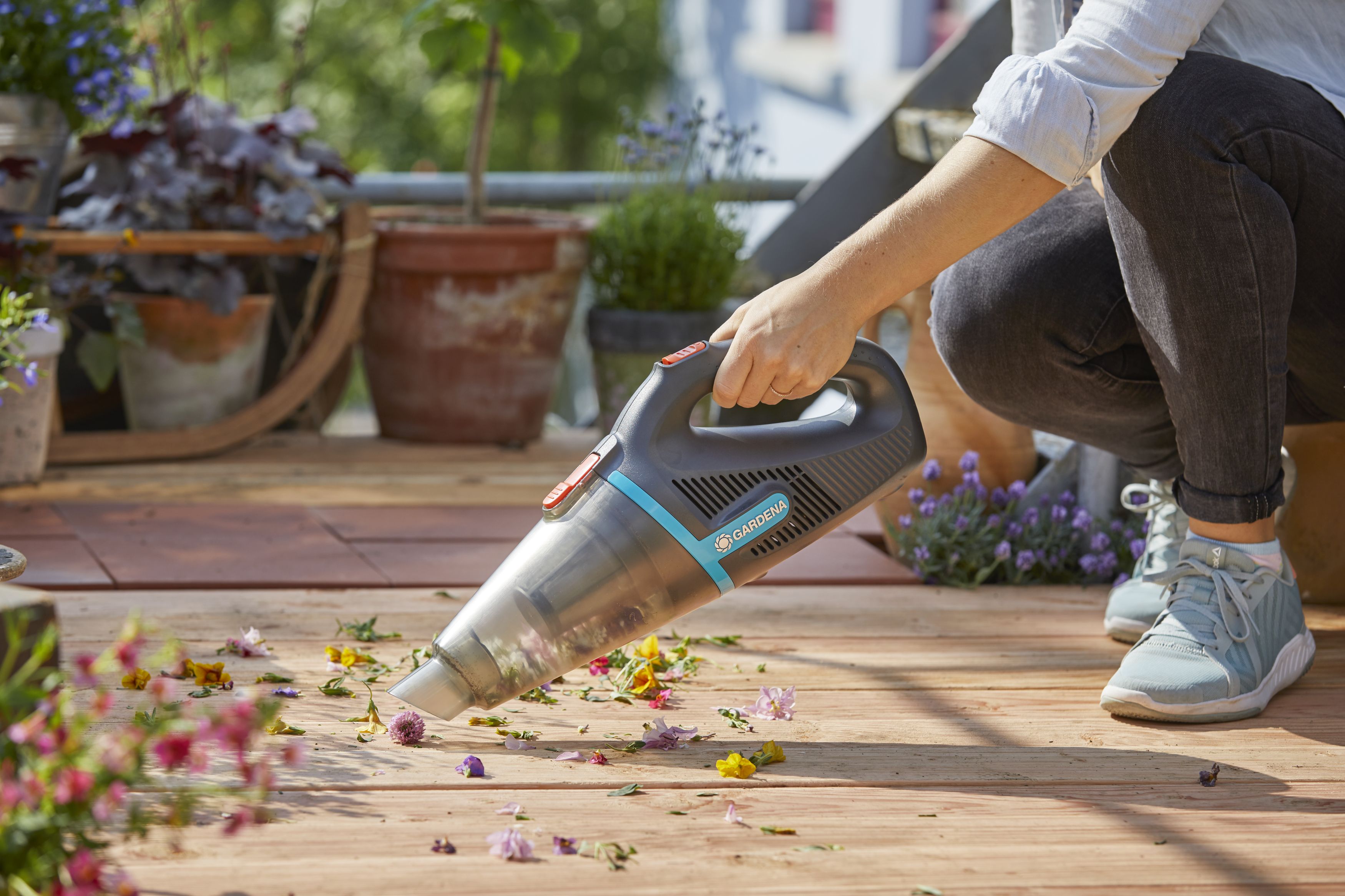 Aspirador exterior EasyClean Li + soporte