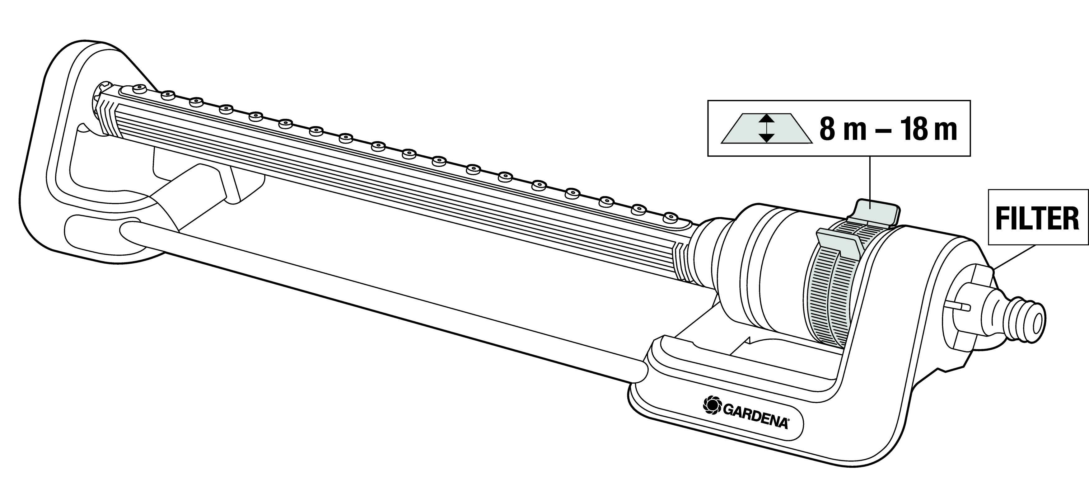 Aspersor Oscilante Aqua L