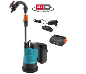 Set  Bomba de depósito de aguas pluviales de batería 2000/2 18V P4A