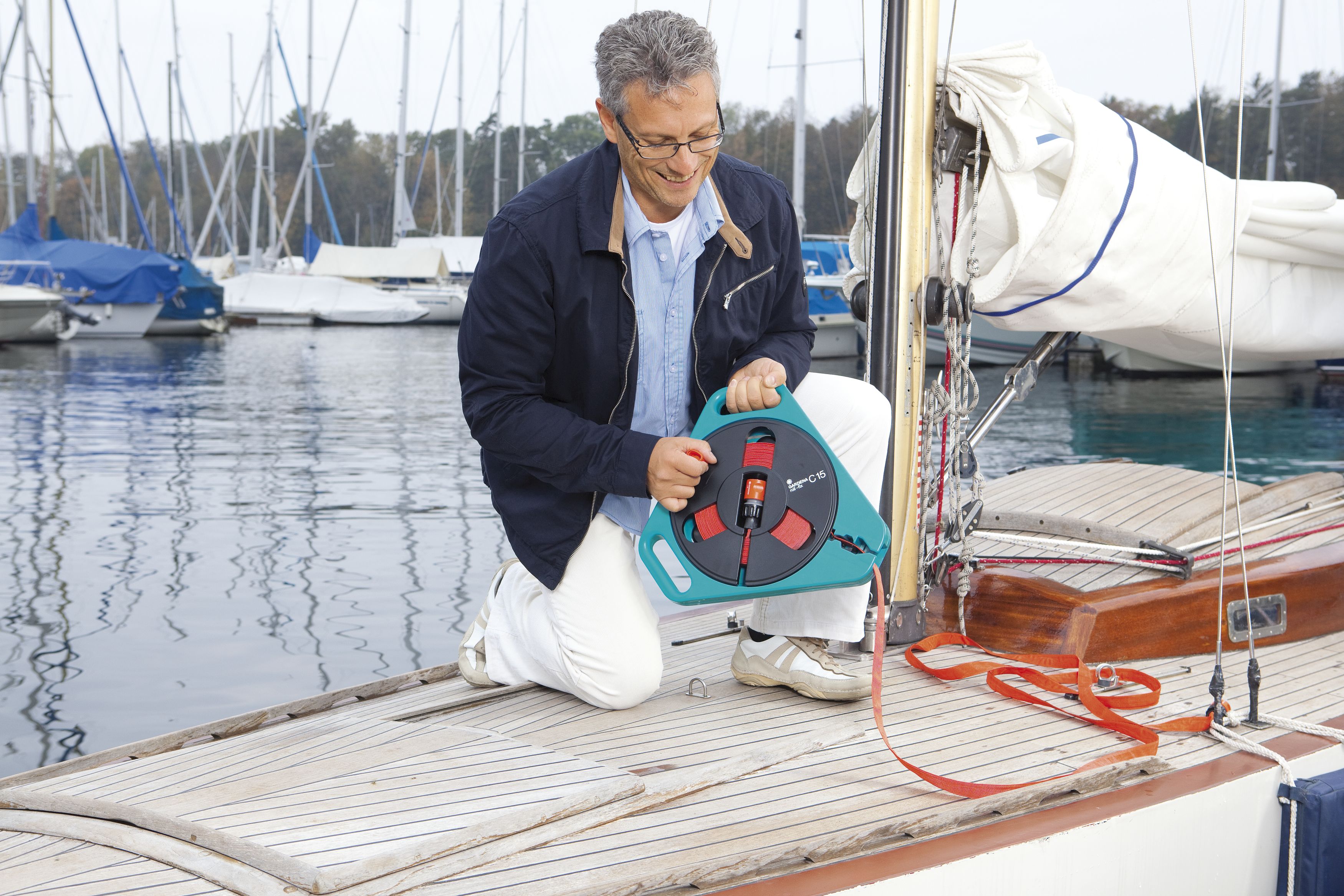 Carrete de manguera plana textil \\\"roll-fix\\\" 15