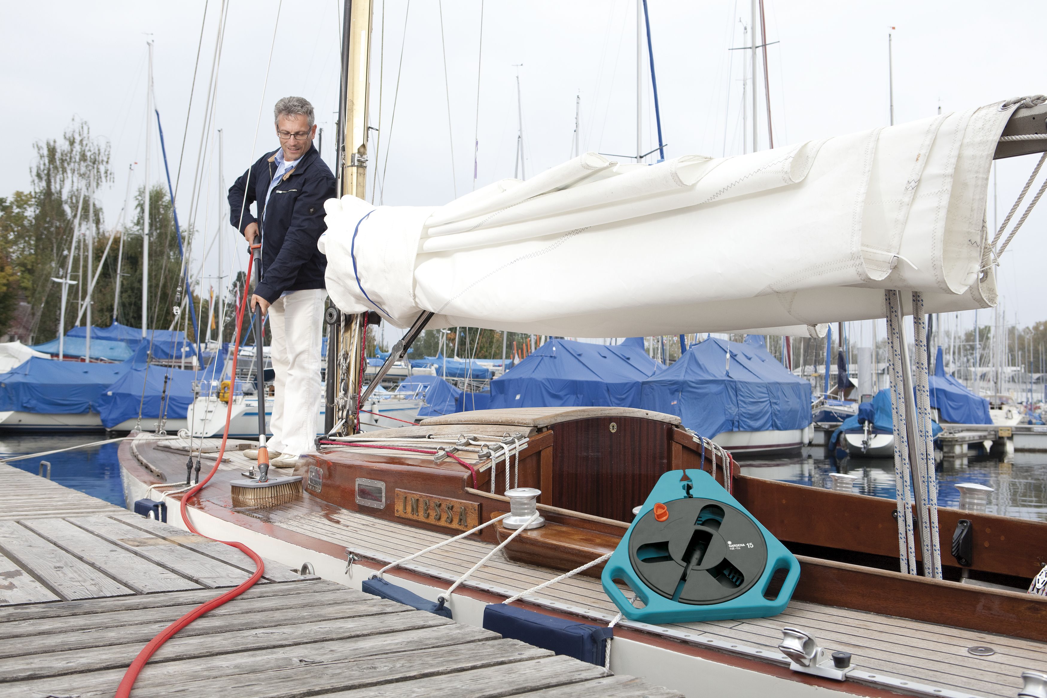 Carrete de manguera plana textil \\\"roll-fix\\\" 15