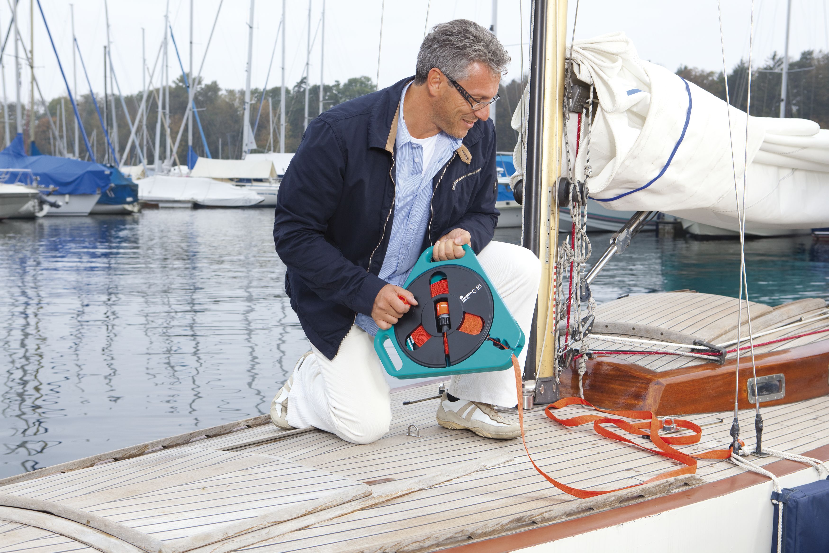 Carrete de manguera plana textil \\\"roll-fix\\\" 15