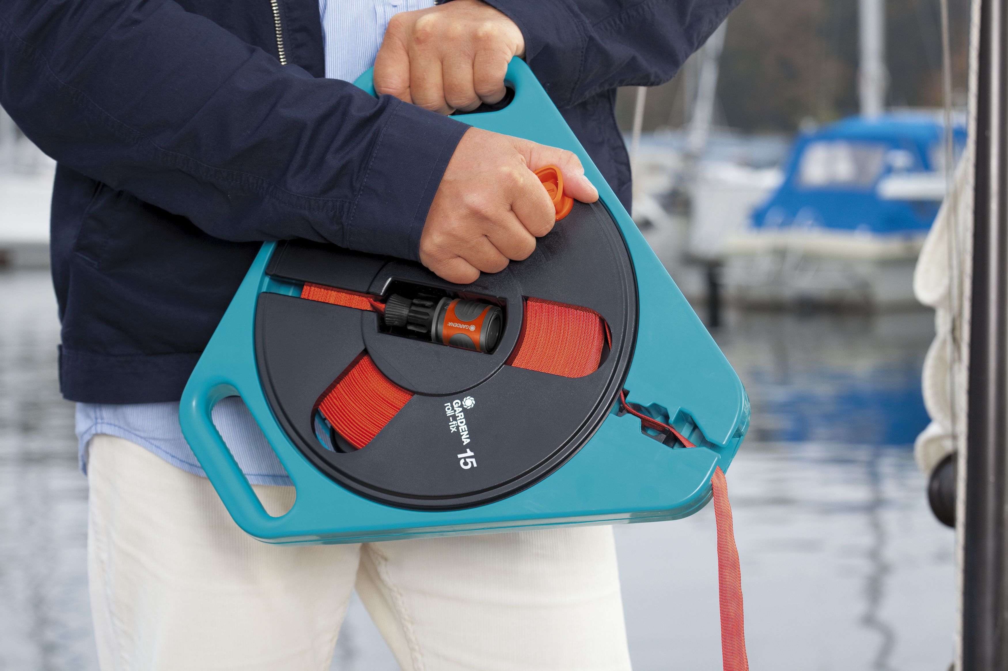 Carrete de manguera plana textil \\\"roll-fix\\\" 15