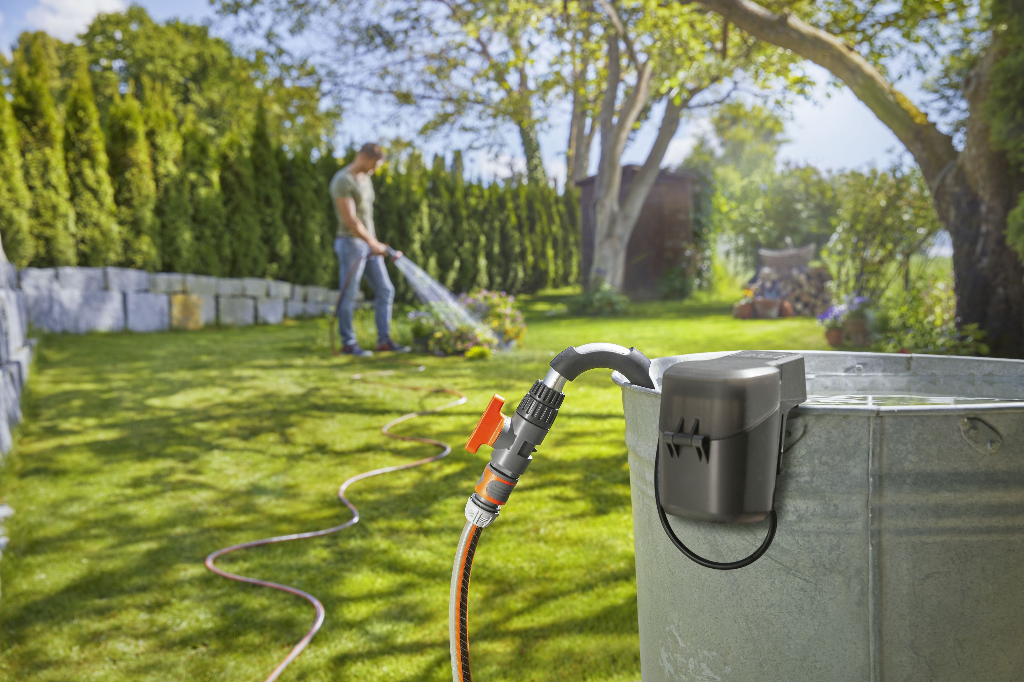 Bomba de batería deposito aguas pluviales 2000/2 Li-18 Set