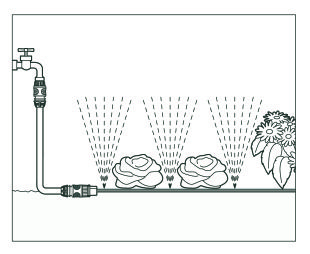 Manguera microperforada naranja de 7,5 m