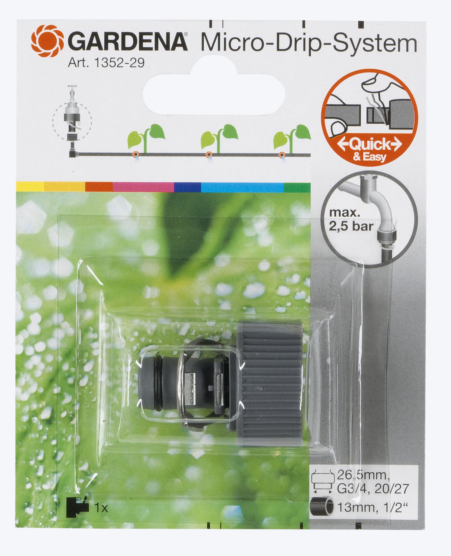 Macho para grifo Micro-Drip GARDENA