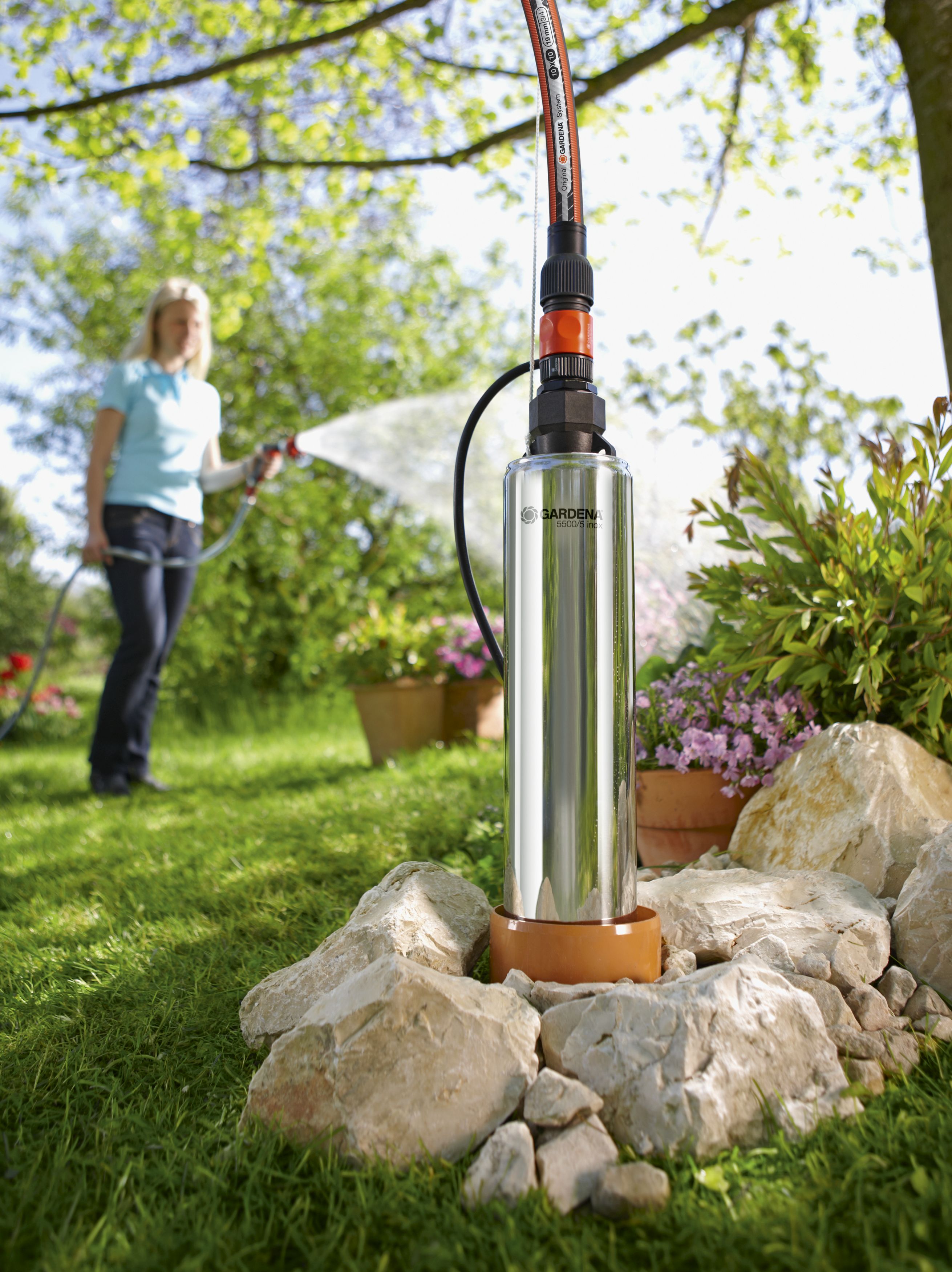 Bomba sumergible 5500/5 inox Premium para pozos perforados