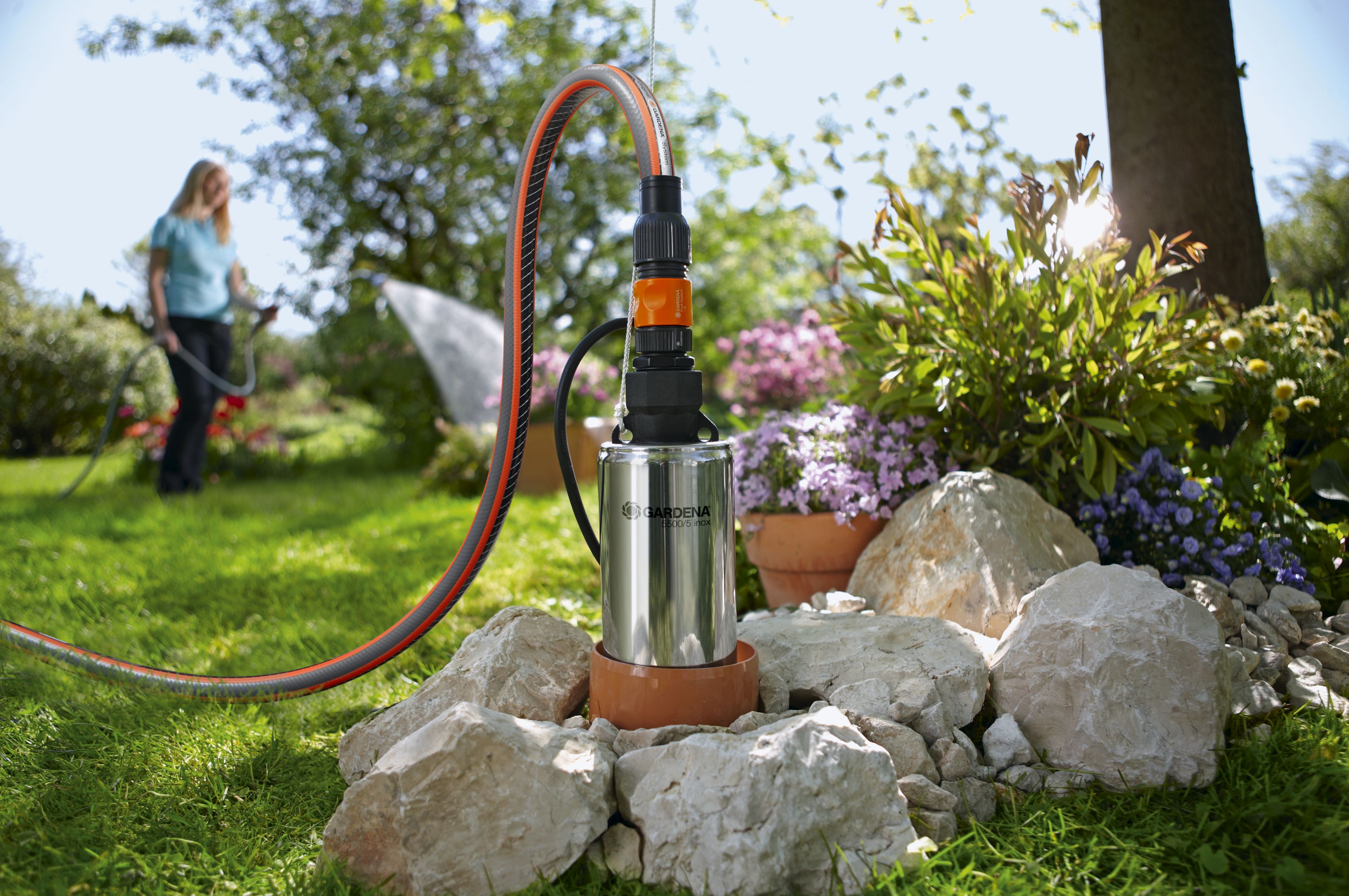 Bomba sumergible 5500/5 inox Premium para pozos perforados