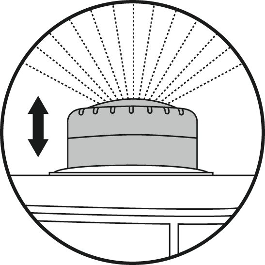 Aspersor emergente para superficies asimétricas AquaContour automatic