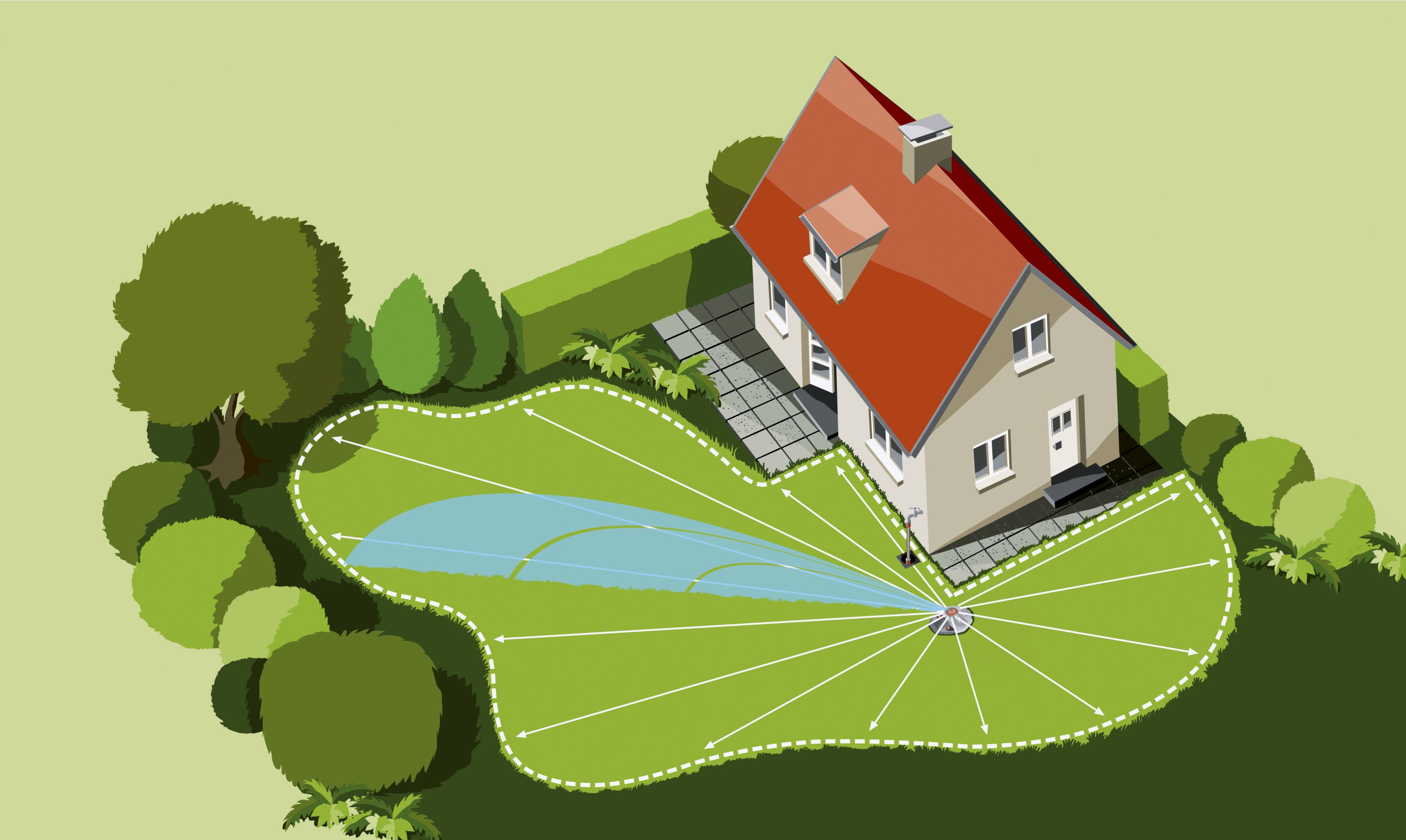 Aspersor emergente para superficies asimétricas AquaContour automatic