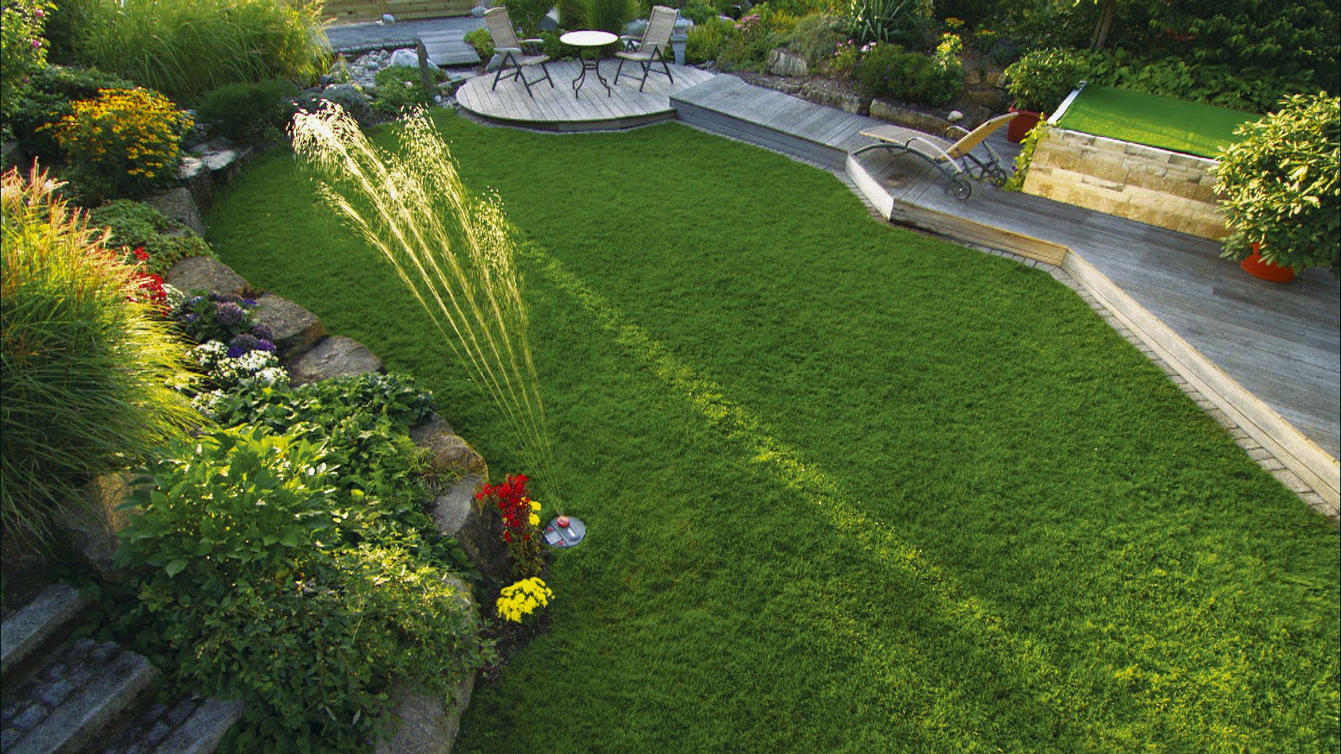 Aspersor emergente para superficies asimétricas AquaContour automatic