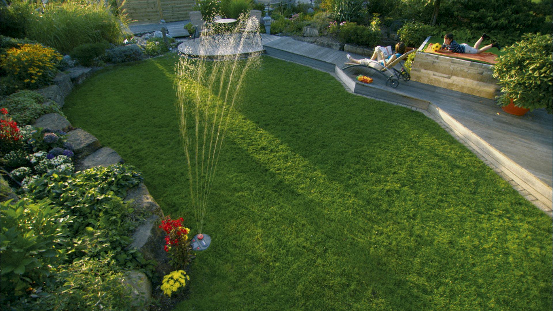 Aspersor emergente para superficies asimétricas AquaContour automatic