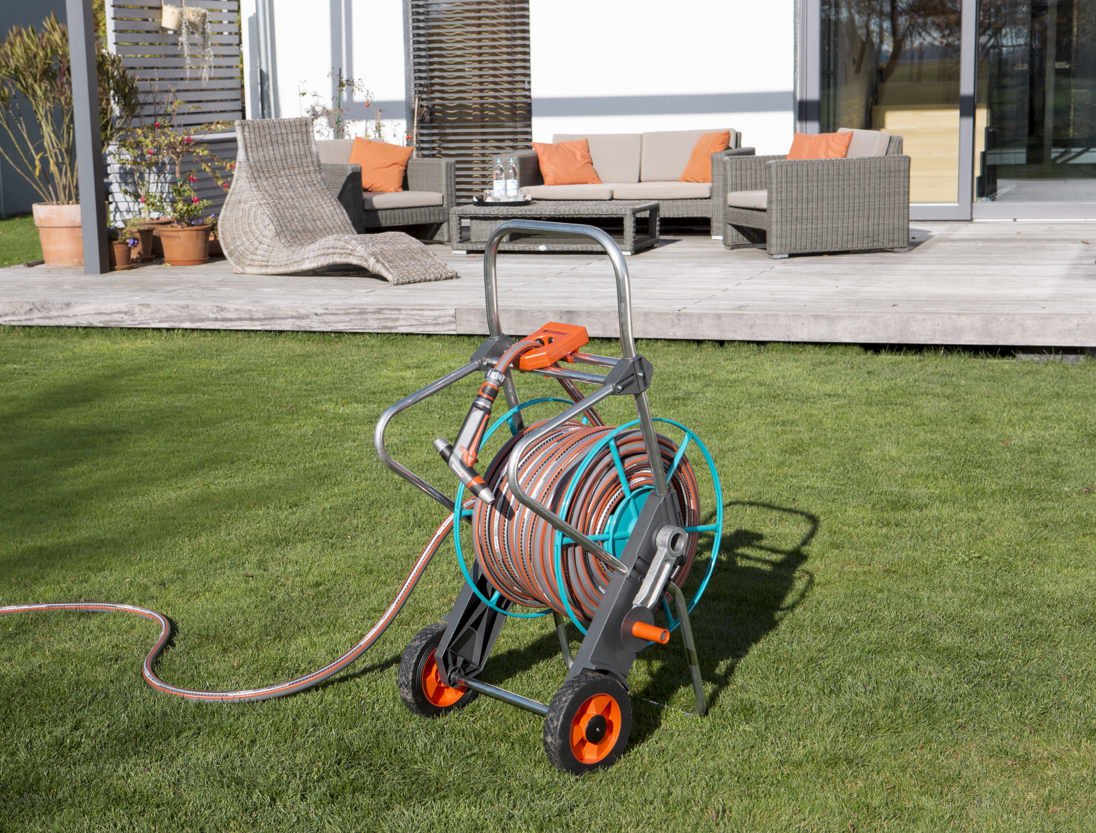 Carro portamanguera metálico 100 sin equipar