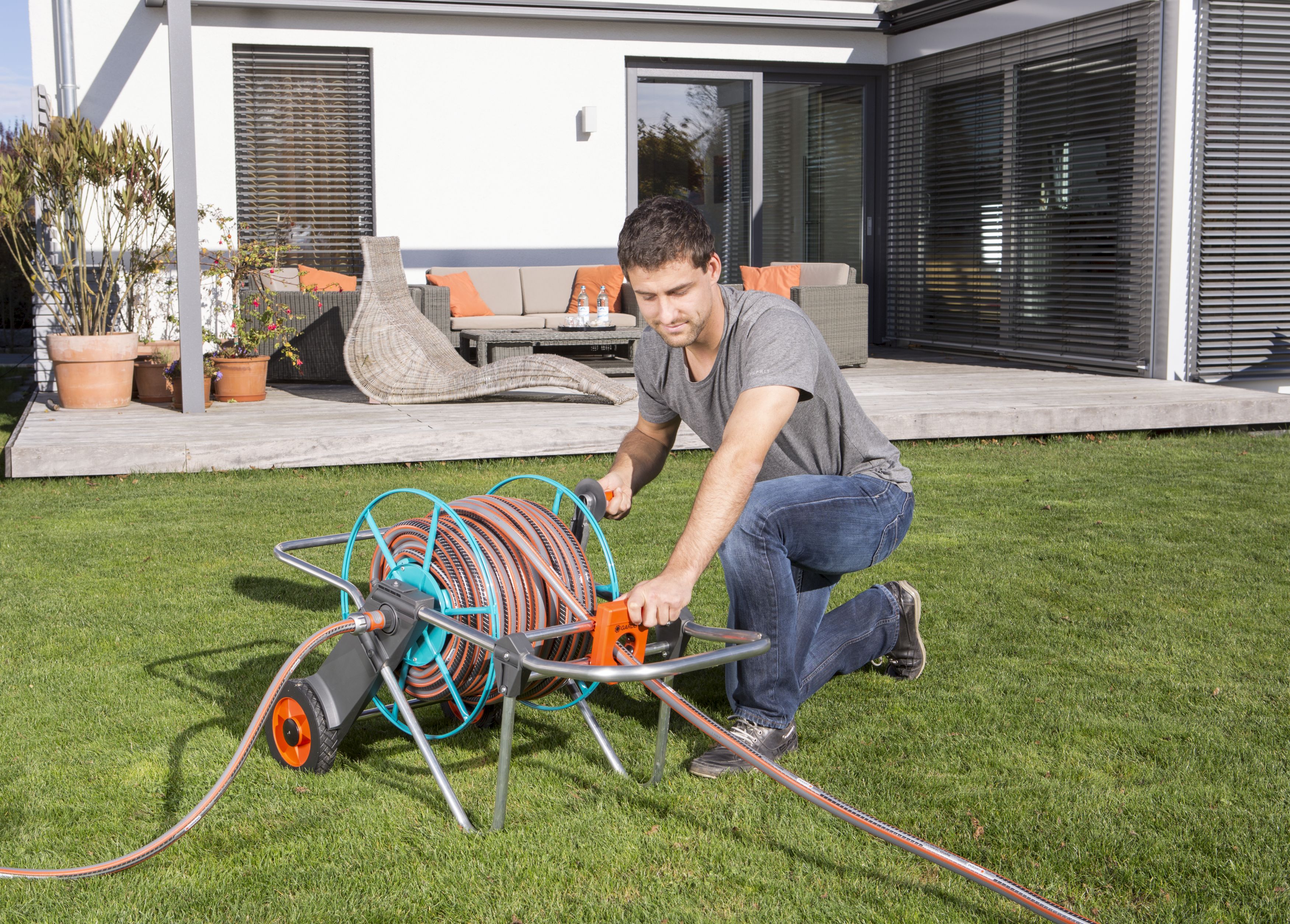 Carro portamanguera metálico 100 sin equipar