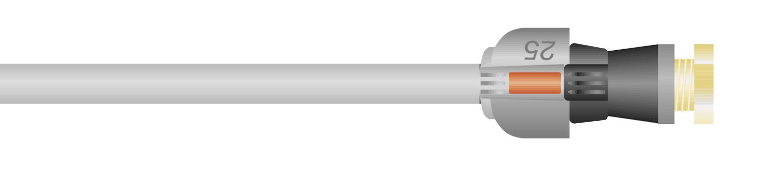 Conector de 25 mm y rosca hembra de 3/4\\\"