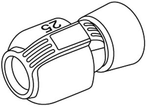 Conector de 25 mm y rosca hembra de 1\\\"