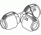 Pieza en T 25 mm