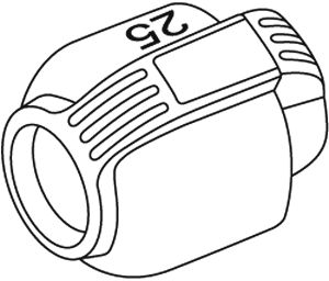 Tapón final GARDENA de 25 mm