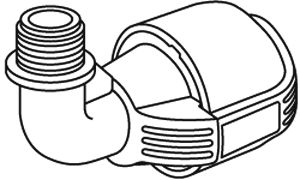 Pieza en L (90º) de 25 mm y rosca macho de 1/2\\\"