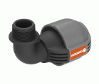 Pieza en L (90º) de 25 mm y rosca macho de 3/4\\\"