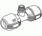 Pieza en T de 25 mm y rosca macho de 1/2\\\"