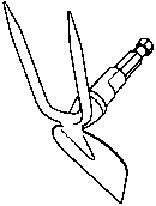 Azada binadora 7 cm combisystem de 2 puntas