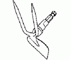 Azada binadora 7 cm combisystem de 2 puntas