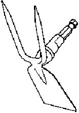 Azada binadora 7,5 cm combisystem de 2 puntas