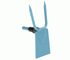 Azada binadora 7,5 cm combisystem de 2 puntas