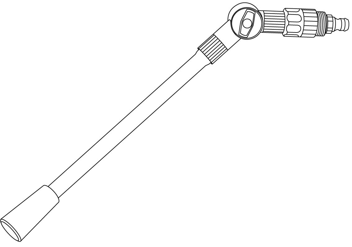 Mango conductor de agua articulado