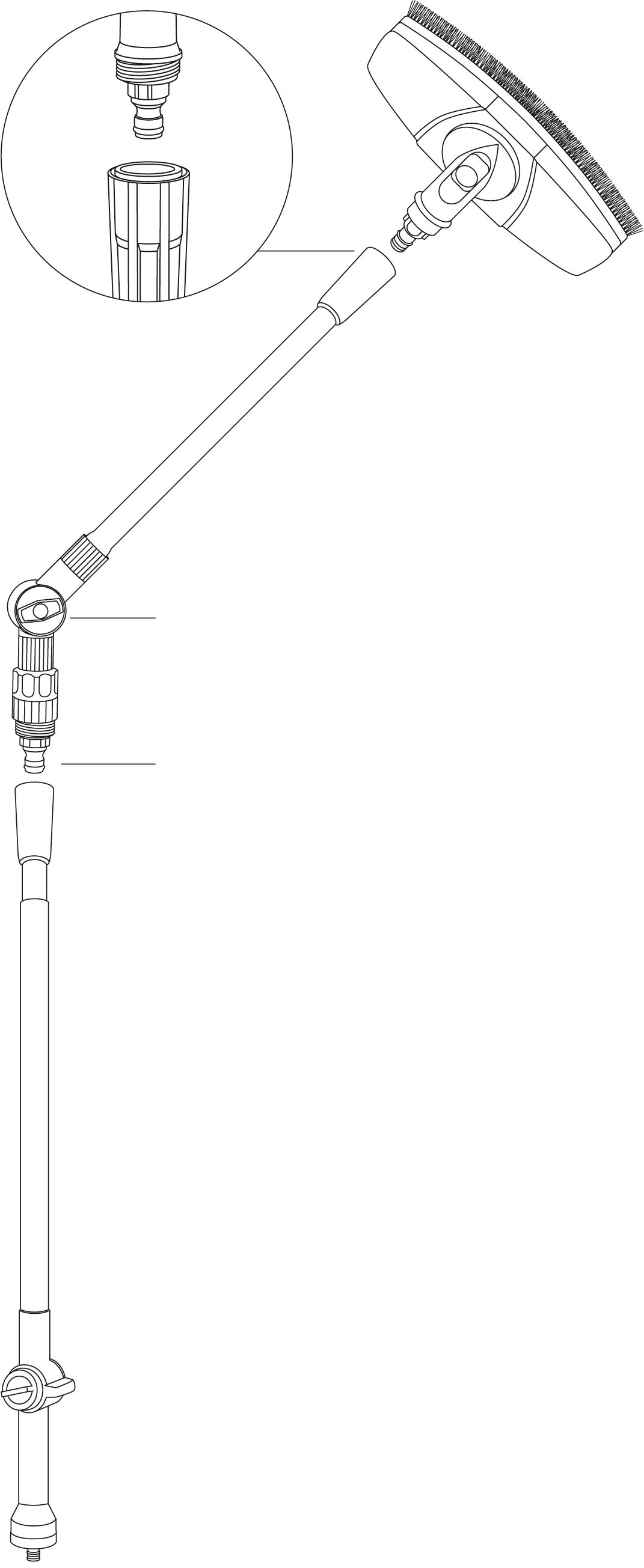 Mango conductor de agua articulado