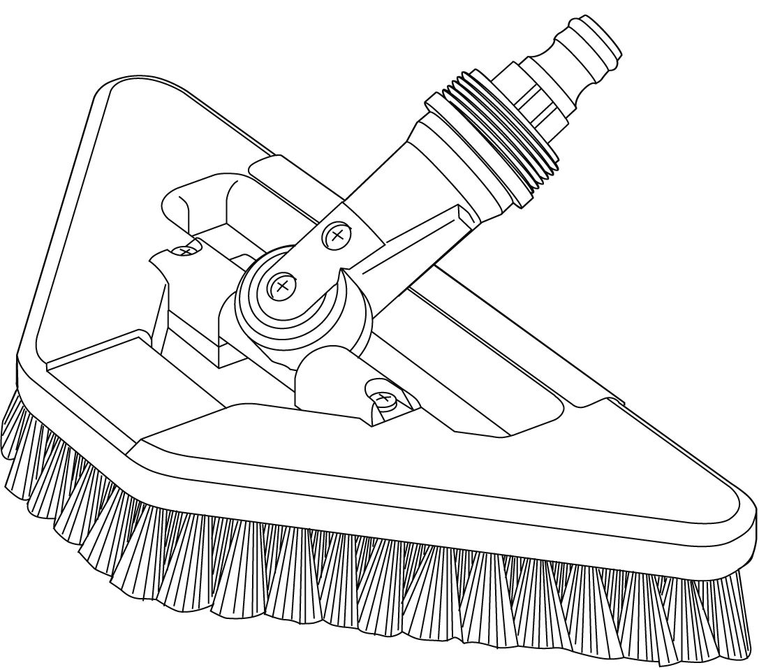 Cepillo triangular de cerdas duras