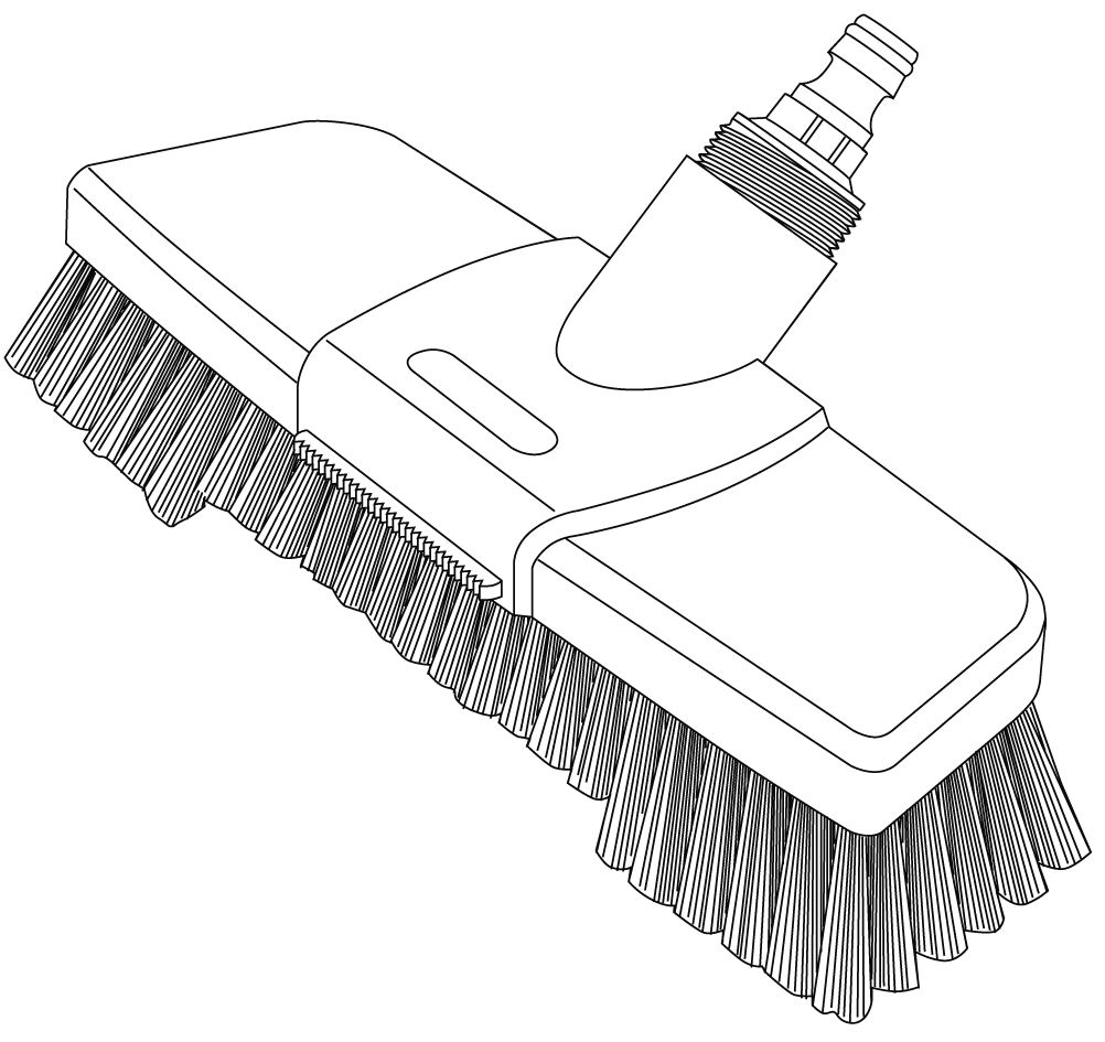 Cepillo de cerdas duras con rascador Comfort