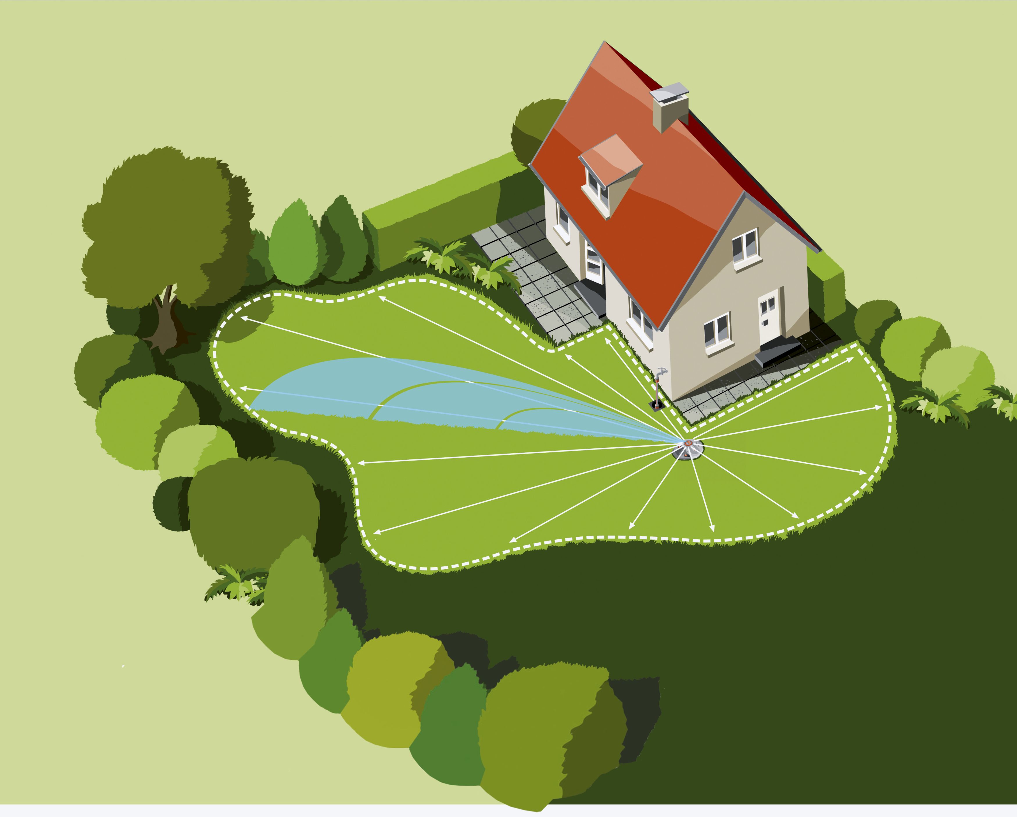 Aspersor para grandes superficies AquaContour automatic Comfort